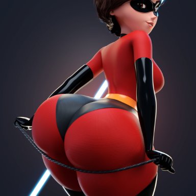 disney, pixar, the incredibles, elastigirl, helen parr, smitty34, 1girls, big ass, big breasts, big thighs, breasts, bust, busty, chest, curvaceous