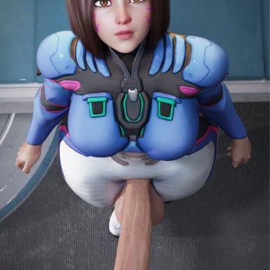 blizzard entertainment, overwatch, overwatch 2, d.va, hana song, audrix, 1futa, brown hair, brown hair female, brunette hair, cheek markings, erect penis, erection, futa only, futanari