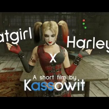 batman (series), batman: arkham city, batman: arkham knight, dc, dc comics, rocksteady studios, batgirl, batgirl (arkham knight), harley quinn, harley quinn (arkham city), harley quinn (arkham), kassowit, kittenvox, 2girls, abs