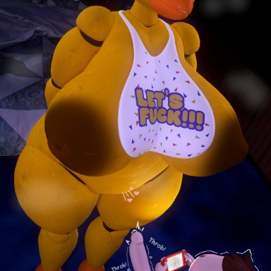 five nights at freddy's, five nights at freddy's 4, chica (fnaf), crying child (fnaf), leviantan581re, big breasts, big penis, bigger female, evan afton, small but hung, smaller male