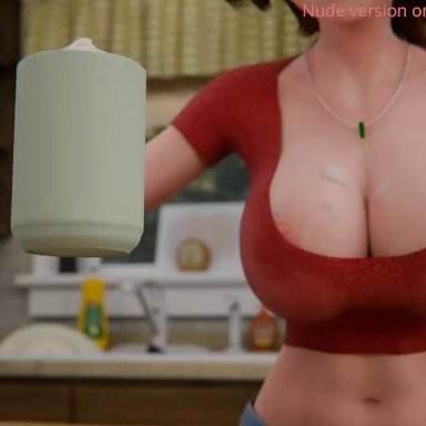 big hero 6, marvel, marvel comics, aunt cass, cass hamada, anianiboy, big breasts, big penis, blowjob, brown hair, coffee, cum, cum in mouth, cum inside, cum on breasts