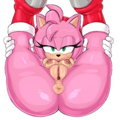 sonic (series), sonic the hedgehog (series), amy rose, guillion (toshkarts), 1girls, anthro, anus, areolae, ass, big ass, boots, breasts, bubble butt, fat ass, female