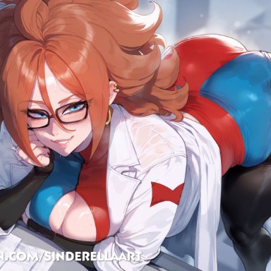 dragon ball, dragon ball fighterz, patreon, android 21, android 21 (human), sinderellaart, ass bigger than head, big breasts, big butt, breasts bigger than head, busty, curvaceous, female, heavenly ass, huge ass