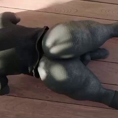 epic games, fortnite, fortnite: battle royale, thunder (fortnite), chittercg, anthro, big ass, gay, male, on floor, presenting, presenting ass, shaking ass, shaking butt, solo