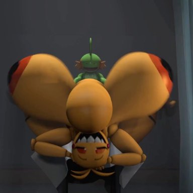 five nights at freddy's, five nights at freddy's 2, fnaf, pokemon, generation 3 pokemon, mudkip, pokemon (species), toy chica (cyanu), toy chica (fnaf), rgtdwtbr, ass bigger than head, big nipples, dumptruck ass, female, hyper ass