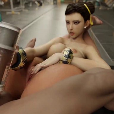 street fighter, street fighter 6, chun-li, hoshinomeririri, lehornysfx, michaelsoftbimbos, opennsfwsp, 1boy, 1girls, asian, asian female, breasts, completely nude female, double masturbation, female