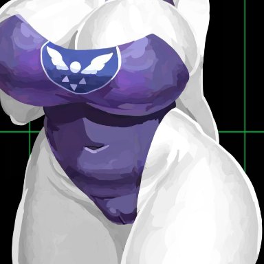 undertale, undertale (series), toriel, uzunote, 1girls, big breasts, big thighs, booba, breasts, female, gigantic breasts, gigantic thighs, goat girl, goat humanoid, hand on breast