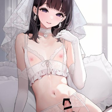 artist request, turisasu, 1boy, femboy, feminine male, gay, girly, lace, lingerie, male only, otoko no ko, otokonoko, sissy, tomgirl, trap