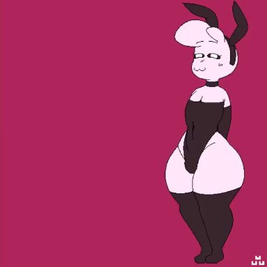 dox (bootydox), bootydox, kaff k, 1boy, ass, ass focus, bunnysuit, fat ass, femboy, looking at viewer, throwing it back, twerking, animated, pixel art, tagme