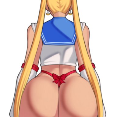 bishoujo senshi sailor moon, sailor moon, usagi tsukino, jakuson z, 1girls, ass, ass focus, ass grab, blonde hair, booty, clothing, female, female only, grabbing ass, grabbing own ass