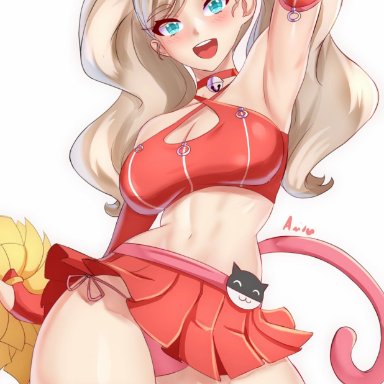 atlus, persona, persona 5, ann takamaki, anisdrawn, blonde hair, blue eyes, breasts, female, female only, solo