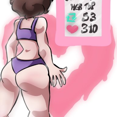 undertale, frisk, frisk (undertale), female frisk, ass, big ass, panties, short hair, sexy