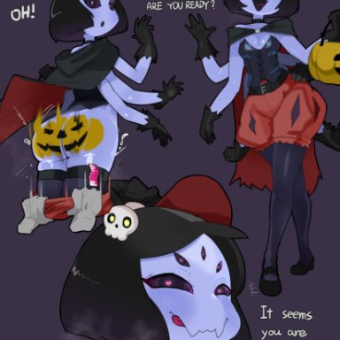 halloween, undertale, muffet, mdthetest, 1girls, bodypaint, cloak, clothed, clothing, condom, costume, dat ass, gloves, heart, heart-shaped pupils