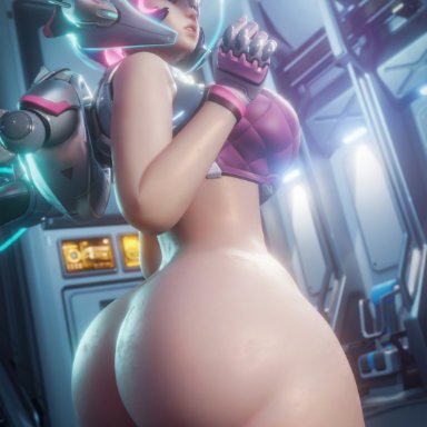 blizzard entertainment, overwatch, overwatch 2, juno (overwatch), video game character, audrix, 1girls, asian, asian female, ass, behind view, big ass, big breasts, big butt, bottomless