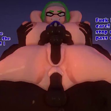 splatoon, ana margarita de la beef, inkling, leviantan581re, anal, big ass, big breasts, double penetration, large ass, large breasts, milf, size difference, vaginal penetration, tagme, video