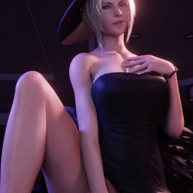 final fantasy, final fantasy xvi, benedikta harman, lazyprocrastinator, 1boy, 1girls, blonde hair, bracelet, breasts, clothed sex, cowgirl position, hat, jewelry, looking at viewer, nails