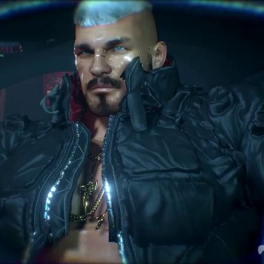 cd projekt red, cyberpunk 2077, joytoy, baraking, 2boys, 2males, anal, anal sex, bara, bara ass, bara tiddies, bara tits, cybernetics, cyberpunk, gay