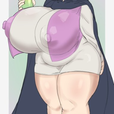 echoes of wisdom, the legend of zelda, princess zelda, tri (zelda), kaxiota, 1boy1girl, alternate body type, alternate breast size, areola, areola bulge, areolae, belly, big ass, big breasts, big penis