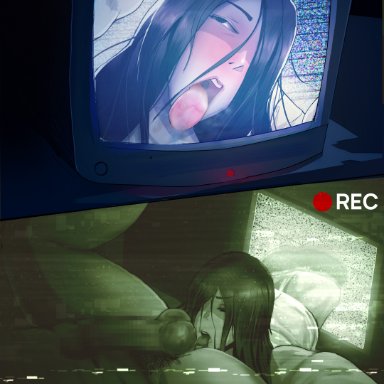 the ring, sadako yamamura, yamamura sadako, breadcavity, 1boy, 1girls, anal, anal oral sex, anal sex, anilingus, anilingus from female, black hair, blush, blushing, female