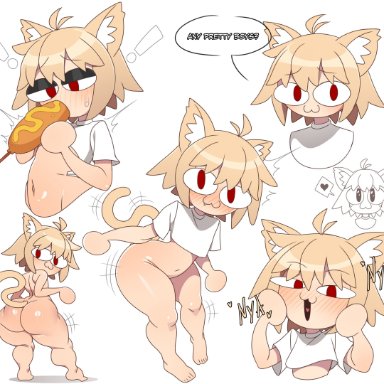 type-moon, neco-arc, plankzu, big ass, blonde female, blonde hair, catgirl, female, shortstack, thick thighs, white skin