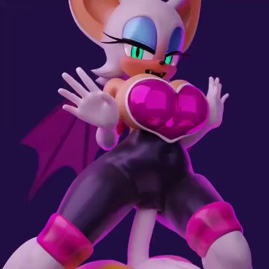 sega, sonic (series), sonic adventure 2, sonic the hedgehog (series), mobian (species), rouge the bat, rouge the bat (nottanj), breed bowl, nottanj, anthro, bat, duo, female, first person view, furry