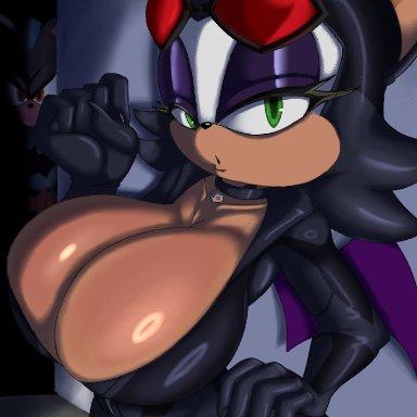 batman (series), dc, dc comics, sonic (series), sonic the hedgehog (series), batman (cosplay), catwoman (cosplay), rouge the bat, shadow the hedgehog, pliica 22, 1boy, 1girls, 2024s, anthro, bat