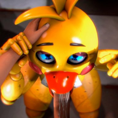 five nights at freddy's 2, five nights at freddy's, rookieanimator210, male pov, pov, oral, blowjob, face fucking, 3d, animated