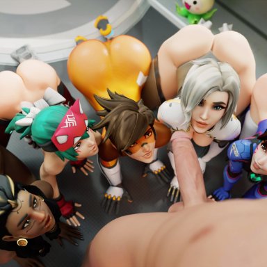 blizzard entertainment, overwatch, overwatch 2, angela ziegler, d.va, hana song, illari (overwatch), illari quispe ruiz, kiriko (overwatch), kiriko kamori, lena oxton, mercy, pachimari, tracer, dinoboy555