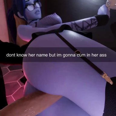 overwatch, overwatch 2, snapchat, widowmaker, bloosayshello, 1boy, 1girls, anal, anal sex, ass, club, female, female penetrated, from behind, from behind position