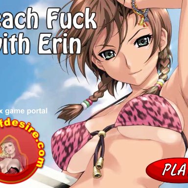 boin, meet 'n' fuck games, resort boin, games of desire, 1boy, 1girls, beach, big breasts, boin mika, braids, breast grab, breasts, brown hair, climax, cum