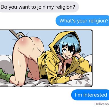 holy year 2025, luce (vatican), kukuruyo, ahe gao, anal, anal insertion, anal masturbation, anal object insertion, anal penetration, anal sex, areolae, ass, blue hair, boots, breasts