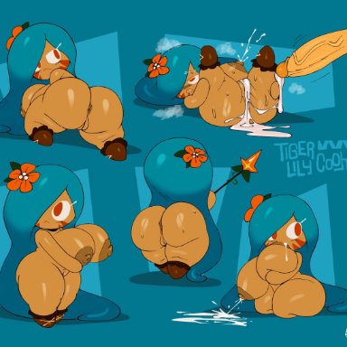 cookie run, tiger lily cookie, joaoppereiraus, anus, ass, big areola, big ass, big breasts, big butt, big nipples, big penis, big thighs, breast sucking, butt crack, butt focus