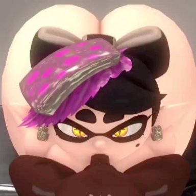 splatoon, callie (splatoon), leviantan581re, blowjob, dark-skinned male, fellatio, male/female, vaginal penetration, 3d, 3d animation, animated, sound, sound edit, tagme, third-party edit