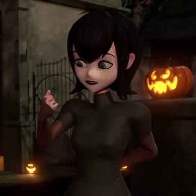 halloween, hotel transylvania, mavis dracula, shocking (artist), 1girls, ass bigger than head, ass cleavage, ass expansion, ass shake, backboob, big breasts, breast expansion, breasts bigger than head, clothed, dumptruck ass