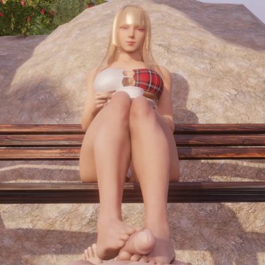 tekken, tekken 8, emilie de rochefort, lazyprocrastinator, 1boy, 1girls, barefoot, big ass, big breasts, blonde hair, feet, female, foot fetish, footjob, pov