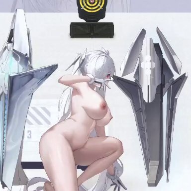 goddess of victory: nikke, anachiro (nikke), cinderella (nikke), seireiko, 1girls, ass focus, ass shake, breasts, butthole, female, hips, light skin, light-skinned female, long hair, pale-skinned female