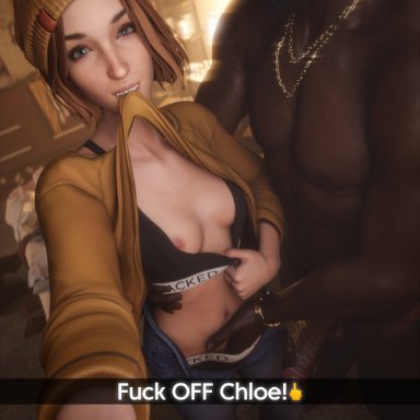 blacked, life is strange, life is strange: double exposure, snapchat, max caulfield, currysfm, areola, areolae, big balls, big breasts, big penis, blacked clothing, breasts, dark skin, dark-skinned male