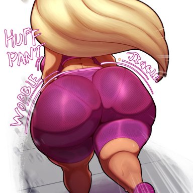 gravity falls, thicc-verse, pacifica northwest, n-kosi, n-kosi (coloring), 1girls, aged up, ass, big ass, blonde hair, bubble butt, clothing, crop top, dat ass, fat ass