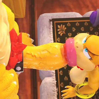 mario (series), super mario bros., bowser, wendy o. koopa, countersfm, anthro, big ass, big breasts, blowjob, cum inside, father and daughter, female, furry, huge cock, incest