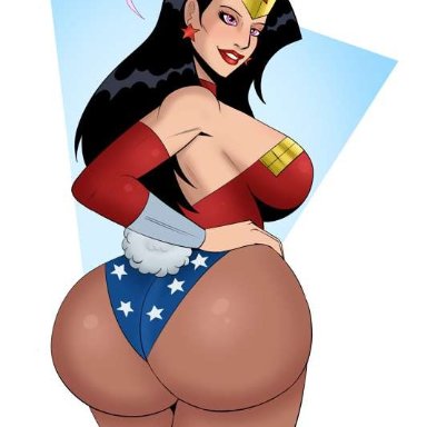 dc, dc comics, wonder woman (series), wonder woman, polmanning, 1girls, amazon, ass, big ass, bottom heavy, bubble ass, bunny ears, bunny girl, bunny tail, bunnysuit