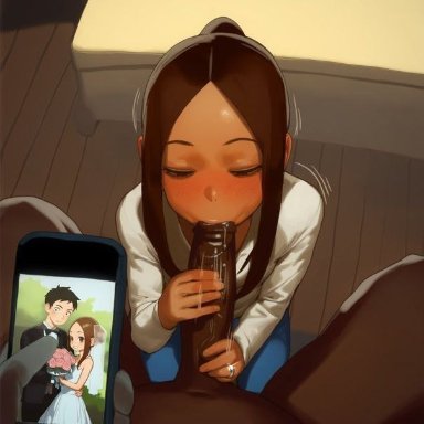 blacked, karakai jouzu no takagi-san, takagi-san, blackedgens, 1boy, 1girls, cuckold, interracial, pov, qos, queen of spades