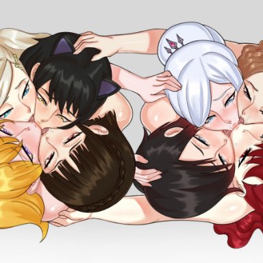 atlus, megami tensei, persona, persona 5, persona 5 royal, rooster teeth, rwby, ann takamaki, blake belladonna, haru okumura, kasumi yoshizawa, makoto niijima, ruby rose, sumire yoshizawa, weiss schnee