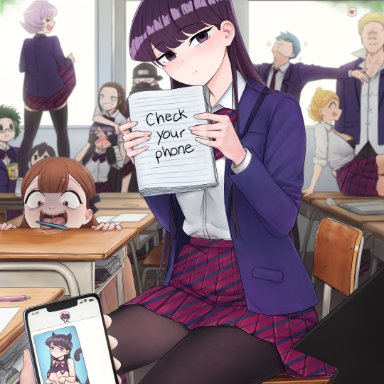 komi-san wa komyushou desu, chuusaku kometani, himiko agari, komi shouko, makoto katai, manbagi rumiko, maruse shisuto, nakanaka omoharu, onemine nene, osana najimi, shinobino mono, tadano hitohito, yamai ren, dismaiden, &gt; &lt;