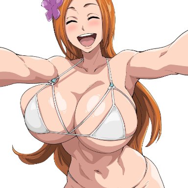 bleach, inoue orihime, iwao178, 1girls, big ass, big breasts, big butt, big thighs, bikini, breasts, female, female only, huge ass, huge breasts, huge butt