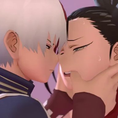 my hero academia, todoroki shouto, yaoyorozu momo, greatm8, 1boy, 1boy1girl, 1girls, penis, sex, 3d, animated, sound, tagme, video