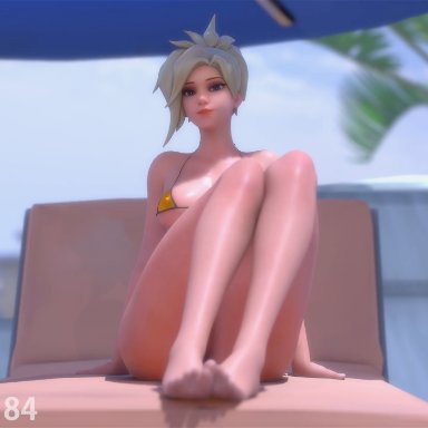 overwatch, mercy, rwt4184, 1girls, pussy, solo, 3d, animated, tagme, video