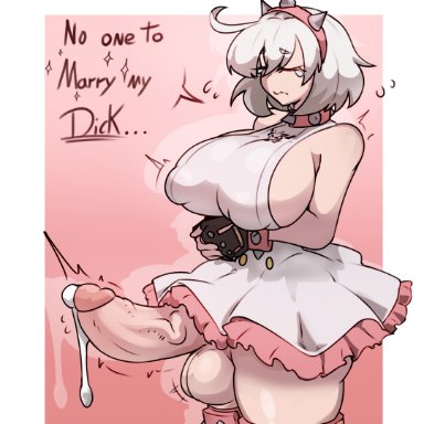 arc system works, guilty gear, guilty gear strive, elphelt valentine, sunk118, 1futa, balls, big balls, big breasts, big penis, bottomless, breasts, clothed, clothing, cum